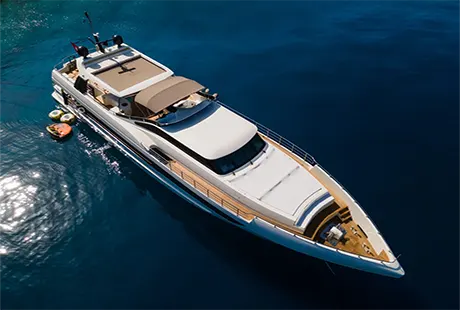 archsea motor yacht exterior view from top 