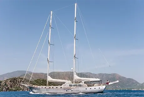 gulet yacht boat silver moon port side exterior view