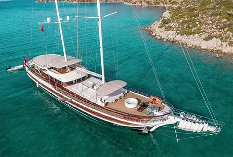 gulet yacht halcon del mar exterior starboard side