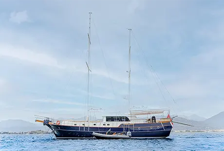 gulet yacht happy days exterior port side view