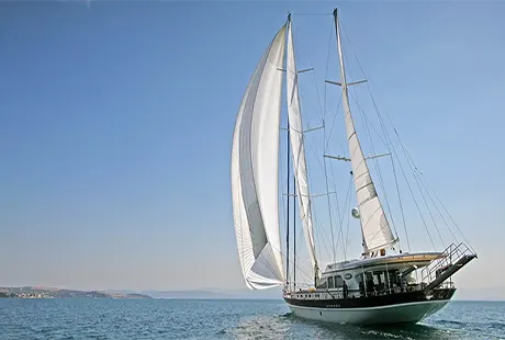 motor sailer gulet yacht getaway extrerior back side