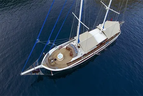 motor sailer gulet yacht kayhan kaptan port side wide view