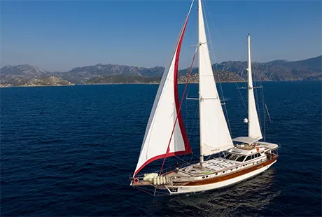 motor sailer gulet yacht serenity 86 exterior view