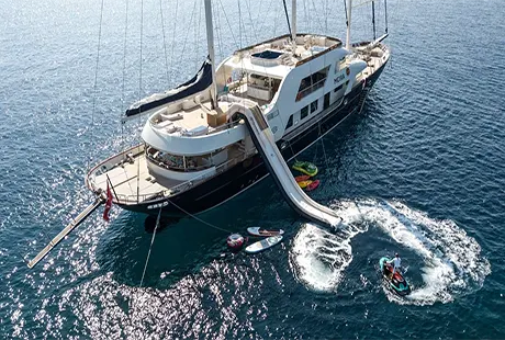 meira luxury yacht with water toys seaslide 