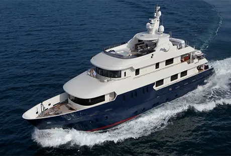 motor yacht serenity 2 exterior port side view 