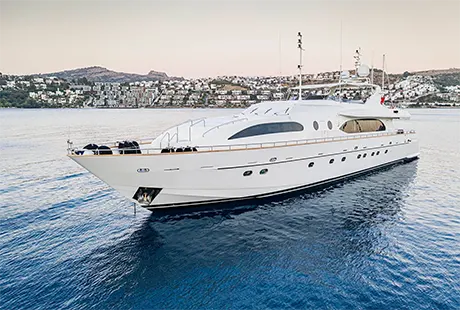 sanref falcon 115 motor yacht exterior view 