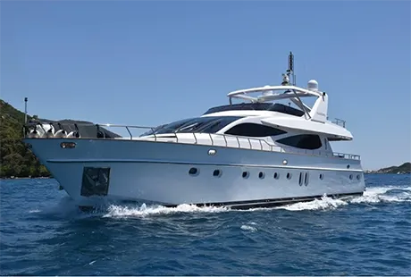 sinemira motor yacht during navigation 