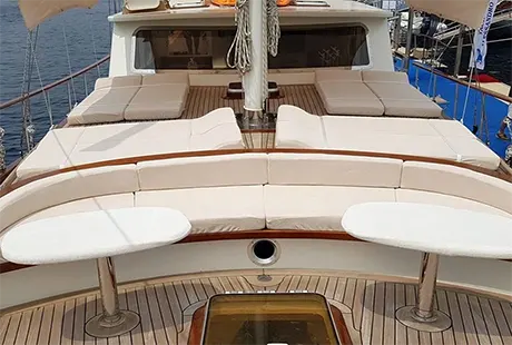 4 cabin boat elifim 11 exterior foredeck seating sunbathing area
