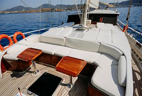 beyaz lale greece yacht charter front deck