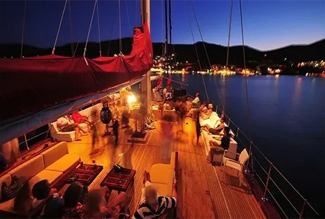 casa dell arte art on yacht by night