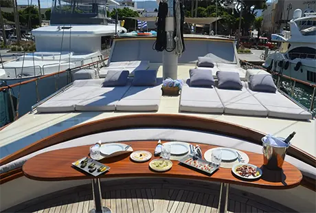 foredeck aegean schatz gulet yacht