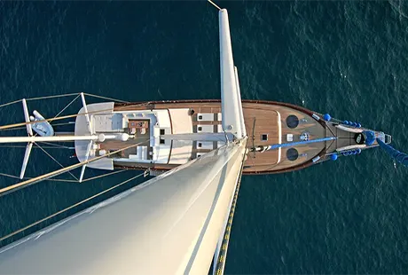 getaway yacht view from mast
