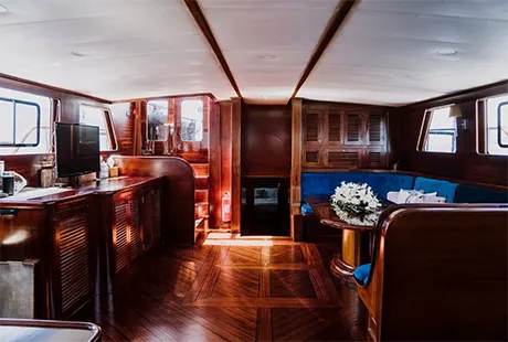 gulet yacht capricorn 1 interior saloon overview
