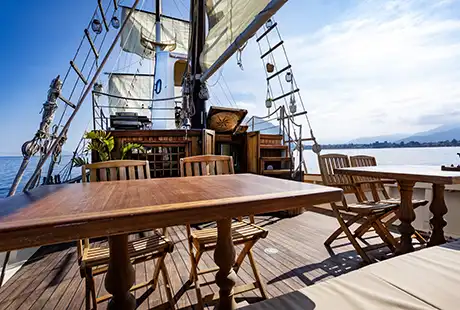 mimay yacht aft deck general view