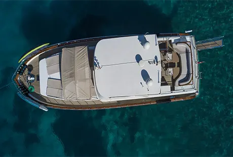 golden story yacht trawler from the top 