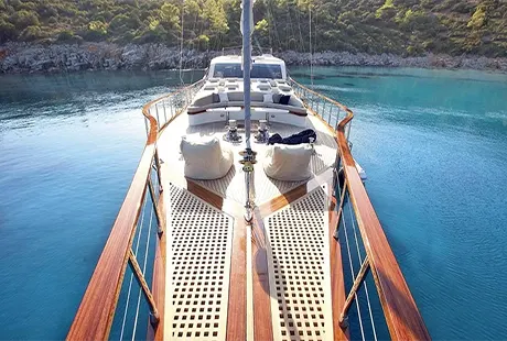 miss b luxury gulet yacht view from the bow