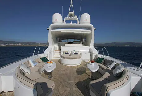 upper deck dining area motor yacht mina 2 